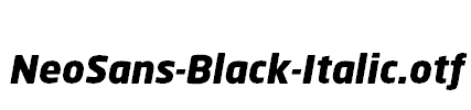 NeoSans-Black-Italic