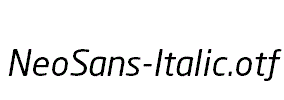 NeoSans-Italic