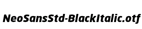 NeoSansStd-BlackItalic