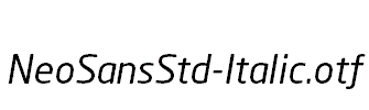 NeoSansStd-Italic