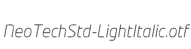 NeoTechStd-LightItalic