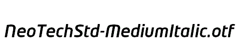 NeoTechStd-MediumItalic