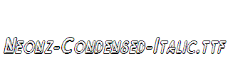 Neonz-Condensed-Italic