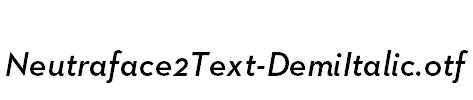 Neutraface2Text-DemiItalic