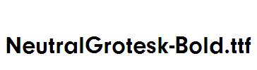 NeutralGrotesk-Bold