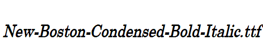 New-Boston-Condensed-Bold-Italic