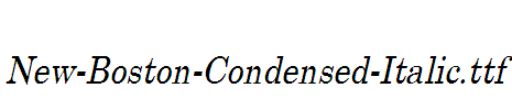 New-Boston-Condensed-Italic