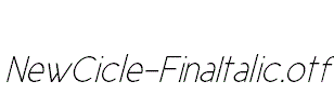 NewCicle-FinaItalic