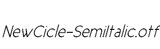 NewCicle-SemiItalic