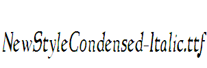 NewStyleCondensed-Italic