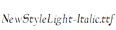 NewStyleLight-Italic