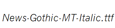 News-Gothic-MT-Italic