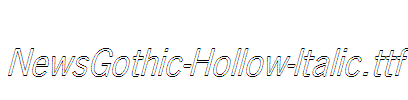 NewsGothic-Hollow-Italic