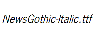 NewsGothic-Italic