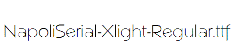 NapoliSerial-Xlight-Regular