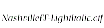 NashvilleEF-LightItalic