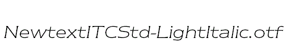 NewtextITCStd-LightItalic