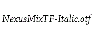 NexusMixTF-Italic