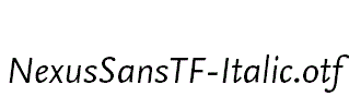 NexusSansTF-Italic