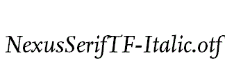 NexusSerifTF-Italic