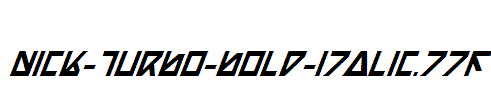 Nick-Turbo-Bold-Italic