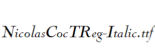 NicolasCocTReg-Italic