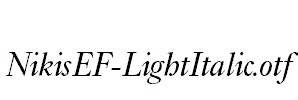 NikisEF-LightItalic