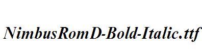 NimbusRomD-Bold-Italic