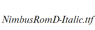 NimbusRomD-Italic