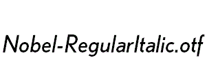 Nobel-RegularItalic