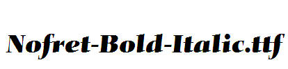 Nofret-Bold-Italic