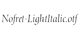 Nofret-LightItalic