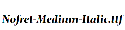 Nofret-Medium-Italic