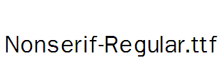 Nonserif-Regular