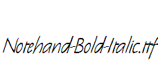 Notehand-Bold-Italic