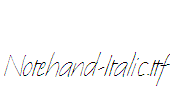 Notehand-Italic