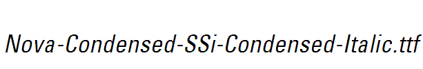 Nova-Condensed-SSi-Condensed-Italic