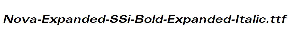 Nova-Expanded-SSi-Bold-Expanded-Italic