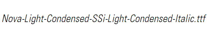 Nova-Light-Condensed-SSi-Light-Condensed-Italic