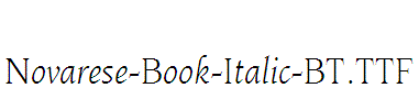 Novarese-Book-Italic-BT