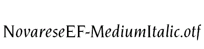 NovareseEF-MediumItalic