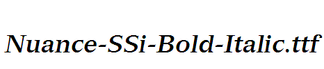 Nuance-SSi-Bold-Italic