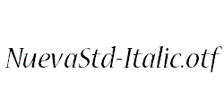 NuevaStd-Italic