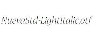 NuevaStd-LightItalic