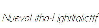 NuevoLitho-LightItalic