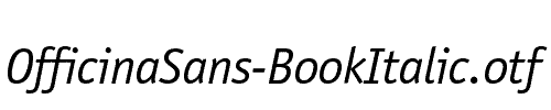 OfficinaSans-BookItalic