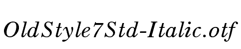 OldStyle7Std-Italic