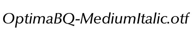 OptimaBQ-MediumItalic