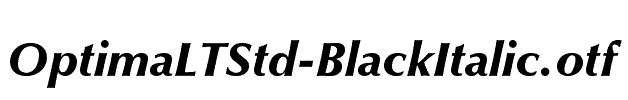 OptimaLTStd-BlackItalic
