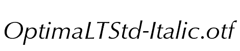OptimaLTStd-Italic